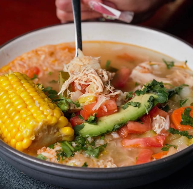 Sopa De Pollo (chicken soup).