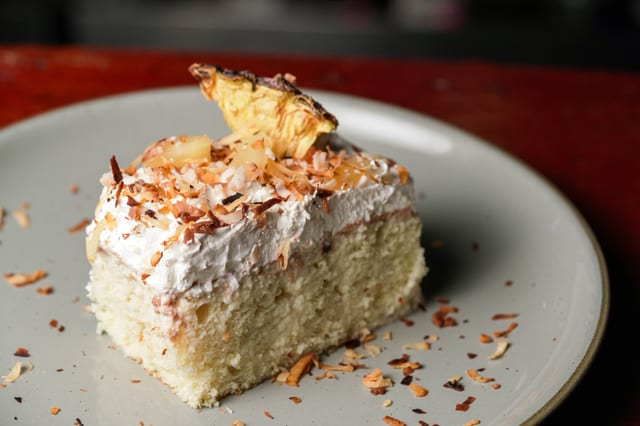 Piña Colada Tres Leches Cake.